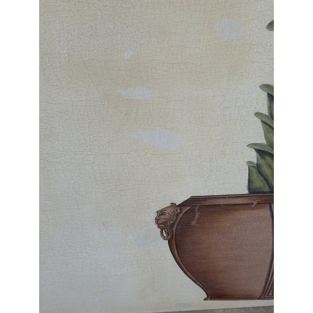 1990s Monumental Tropical Coastal Boho Botanical Palm Panels Wall Art– Pair For Sale - Image 5 of 12