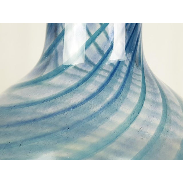 Blue & Clear Murano Glass Vase from Barovier & Toso, 1960s For Sale - Image 6 of 9
