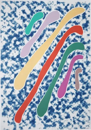 2020 "Pastel Dreamy Drips" Mixed-Media Cyanotype by Kind of Cyan