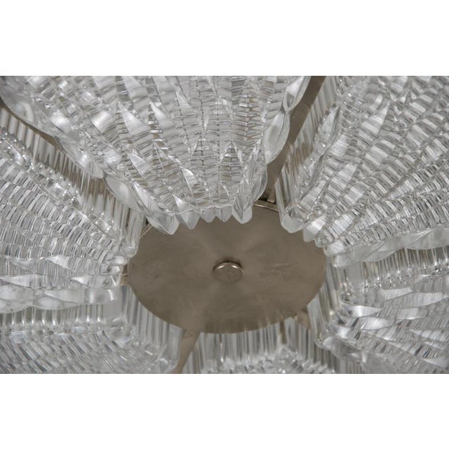 Large Art Deco Metal and Glass Flush Mount, Germany, 1940s For Sale - Image 12 of 13
