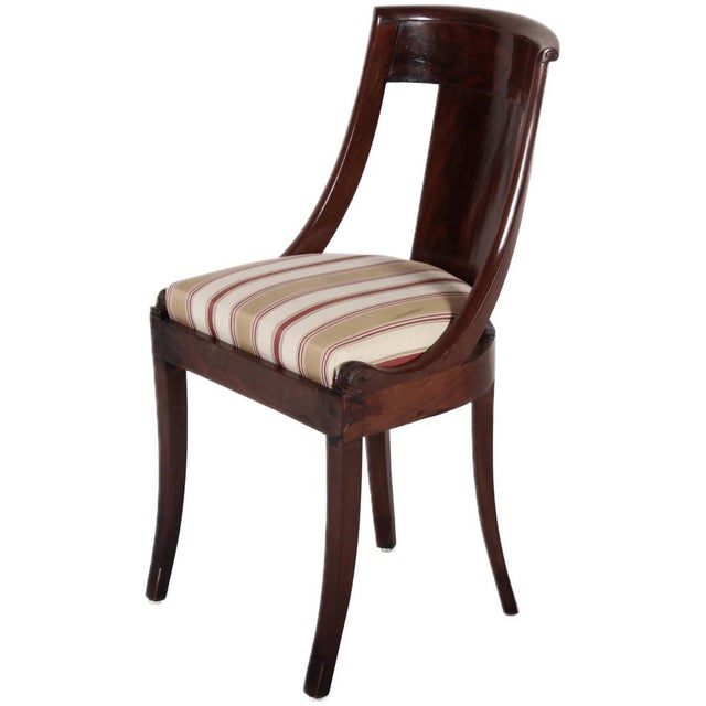Wood Antique Gondola Chairs in Mahogany, 1830, Set of 4 For Sale - Image 7 of 18