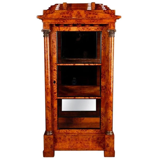 20th Century Biedermeier Style Three Sided Glass Vitrine For Sale - Image 11 of 11