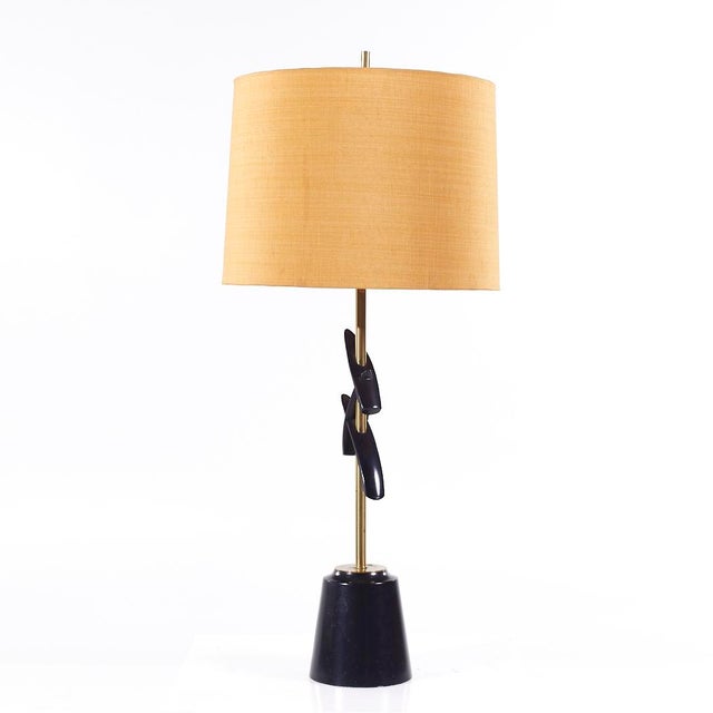 Rembrandt Mid Century Brass Table Lamp This lamp measures: 14.75 wide x 14.75 deep x 35.25 inches high ABOUT PHOTOS: We...