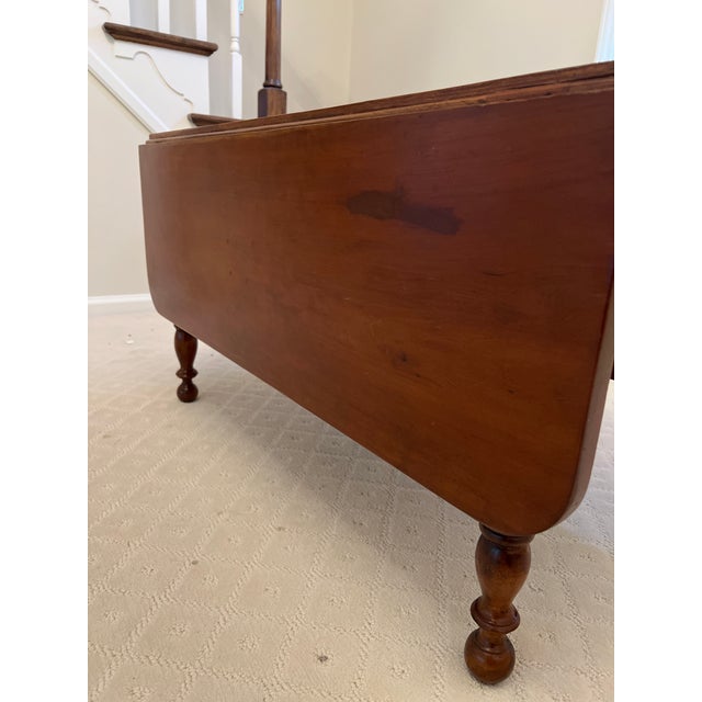 Early 18th Century Early 19th Century Solid Cherry Drop Leaf Coffee Table For Sale - Image 5 of 12