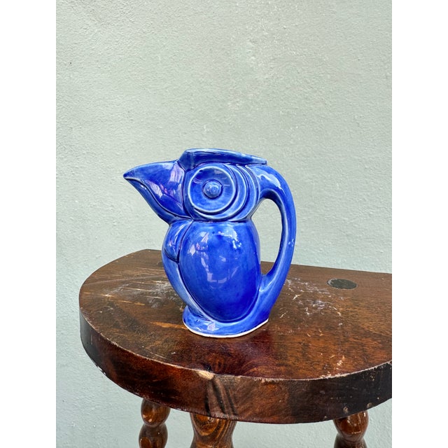 1970s Cobalt Blue Tucan Pitcher For Sale In Miami - Image 6 of 7
