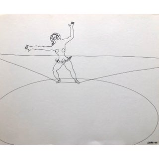 (after) Alexander Calder, Alexander Calder Circus Reproduction Lithograph of a Drawing, 1964 For Sale