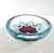 Vintage Murano-Style Art Glass Bowl – Controlled Bubble Sommerso Magenta & Blue Floral Dish For Sale In Louisville - Image 6 of 8