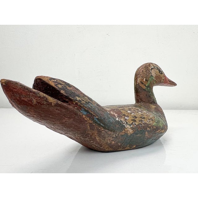 Early 20th Century French Hand Carved Duck, 1890s For Sale - Image 5 of 18