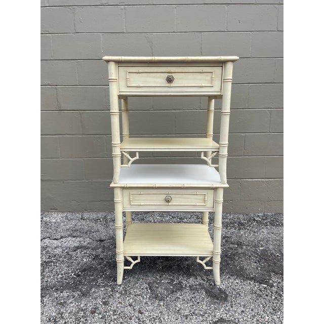 Vintage Thomasville Allegro Faux Bamboo Nightstand Pair Chairish