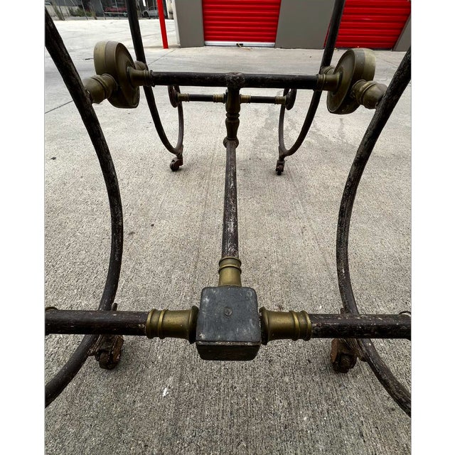 Late 19th Century Late 19th-Century French Cast Iron & Marble-Top Pastry Table by J. Mareschal, Paris For Sale - Image 5 of 12