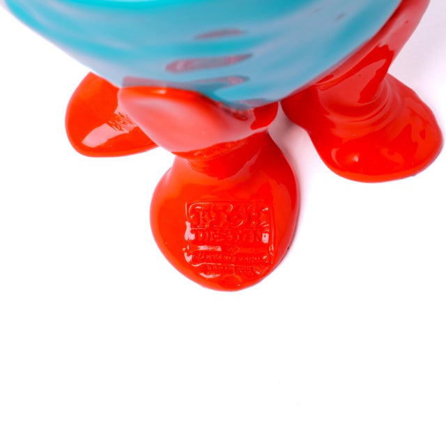 Not Yet Made - Made To Order Vase in Clear Aqua and Matt Turquoise and Orange by Gaetano Pesce for Fish Design For Sale - Image 5 of 6