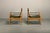 1970s Vintage Danish Safari Chairs in Oak and Forest Green Canvas Fabric by Erik Wørts, 1970s, Set of 2 For Sale - Image 5 of 18