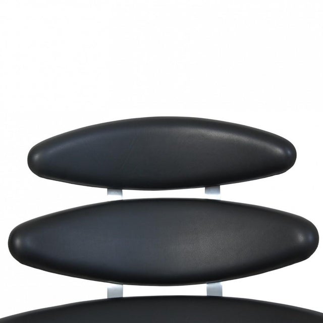 Vintage Corona Chair in Black Leather by Erik Jørgensen, 2020 For Sale - Image 4 of 14