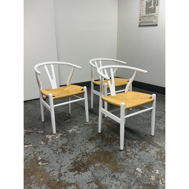 Coastal Modway Amish Wood Rope Side Chairs, Set of Three For Sale - Image 3 of 12