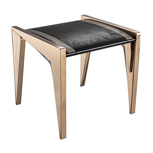 "Arcadia" Chair with Bronze and Tailor Made Leather Bizimyer Furniture. Unmatched. Unrivalled. Designed by Hasan Samet...