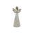 2020s Beige Floral Etched Angel Figurine (Set of 3) For Sale - Image 5 of 6