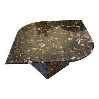 Eye Shape Marble Cocktail Table For Sale