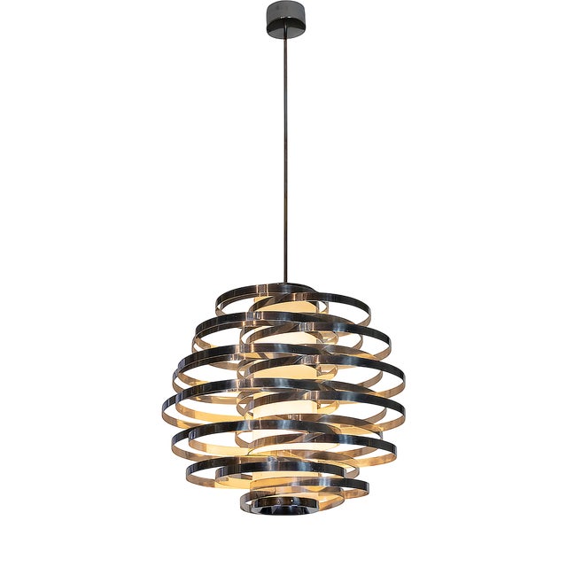 Mid-Century Modern Italian Cyclone Pendant Light by Gaetano Sciolari, 1970 For Sale