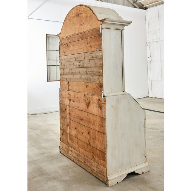 18th Century Swedish Gustavian Two Part Painted Secretary For Sale - Image 11 of 12