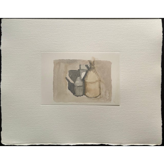 Giorgio Morandi (1890-1964) "Natura Morta" (Still Life) Colour Photo-lithograph on thick cotton handmade paper Signed in...