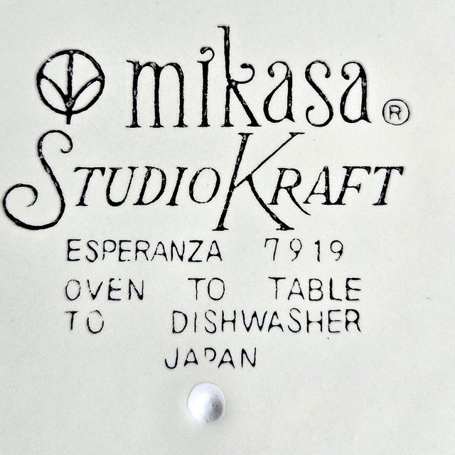 1970s Mikasa StudioKraft Plates in Esperanza 7919 Pattern, 3 Pieces For Sale - Image 13 of 13
