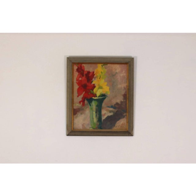 Mid-Century Modern H. H. Västrom, Lilies, 1950s, Oil on Panel, Framed For Sale - Image 3 of 18