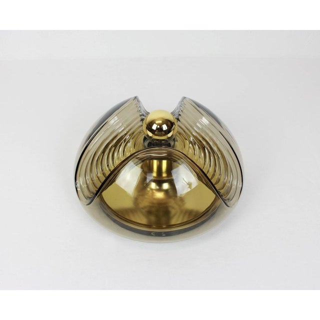 Large German Wall Sconce Flush Mount by Koch & Lowy for Peill & Putzler For Sale - Image 3 of 8