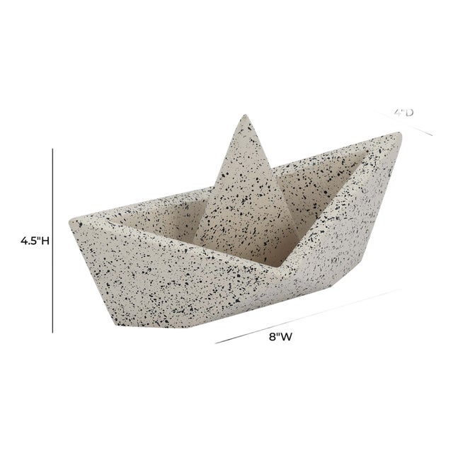 Gabby Speckled Cream Sailboat Catchall For Sale