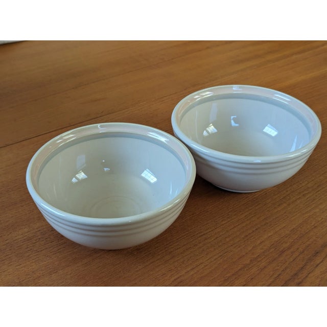 One chip on one of the bowls. Price is for both! 7 3/4" wide x 3.75h