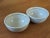 One chip on one of the bowls. Price is for both! 7 3/4" wide x 3.75h