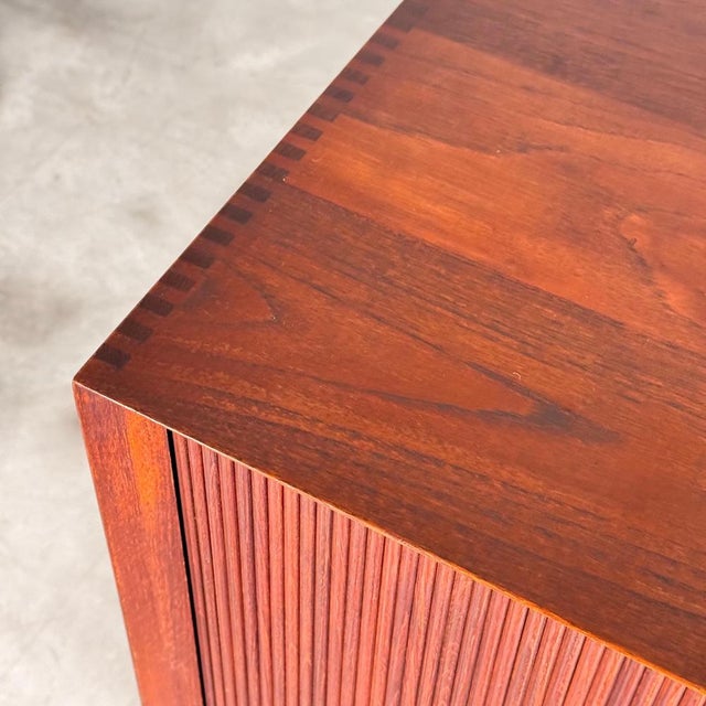 1960s Danish Modern Tambour Credenza attributed to Peter Hvidt & Orla Mølgaard-Nielsen, 1960s For Sale - Image 5 of 18