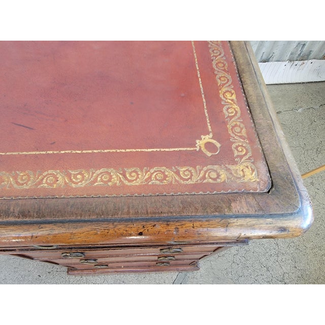 Georgian Leather Top Mahogany Desk Circa. 1840-1860 For Sale - Image 9 of 18
