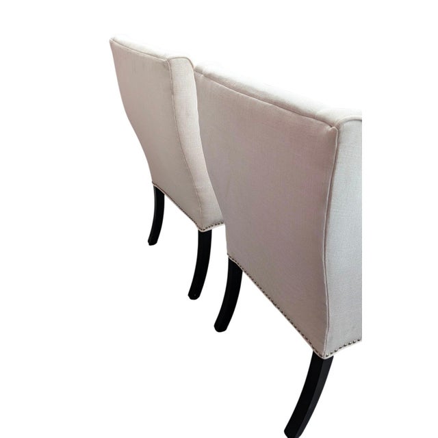 Set Sloping Kegency Arm Dining Chairs For Sale - Image 4 of 6