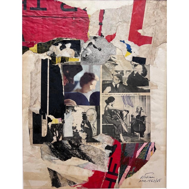 1960s Wayne Timm, Original Vintage Collage by Wayne Timm #6 custom steel frame 1966 For Sale - Image 5 of 12