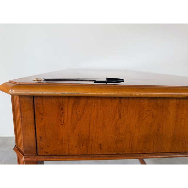 Vintage Drexel Traditional Writing Desk With Brass Handles For Sale - Image 15 of 18