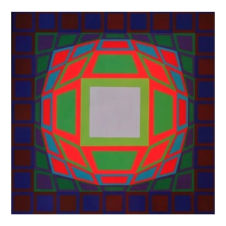 1970s Victor Vasarely Progression 3-8, Optic Art For Sale