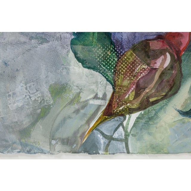 Fran Levin - Untitled (Rose), C. 1980s Signed Modern Watercolor on Paper Framed For Sale - Image 4 of 7