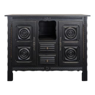 Painted Black Buffet in the style of Dudouyt For Sale