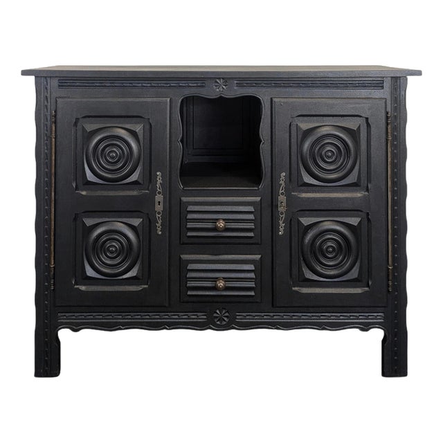 Painted Black Buffet in the style of Dudouyt For Sale