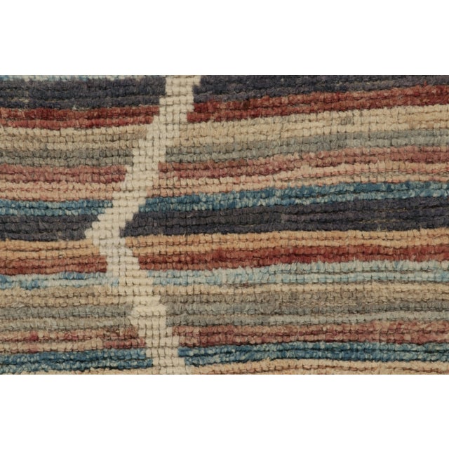 Rug & Kilim’s Modern Rug with Beige-brown Geometric Patterns - 6x9 For Sale In New York - Image 6 of 7