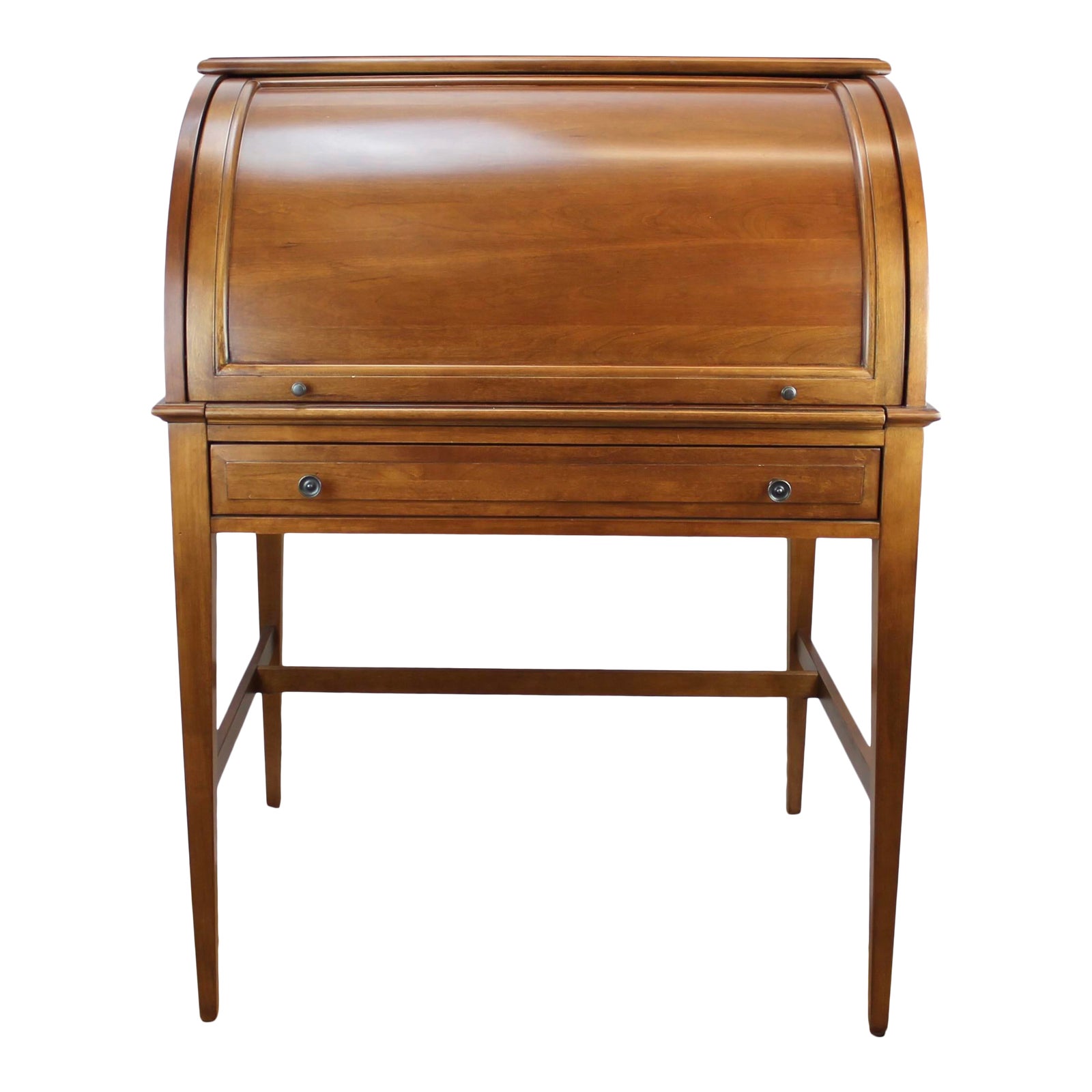 1950s Stanley Furniture Solid Wood Roll Top Desk Chairish