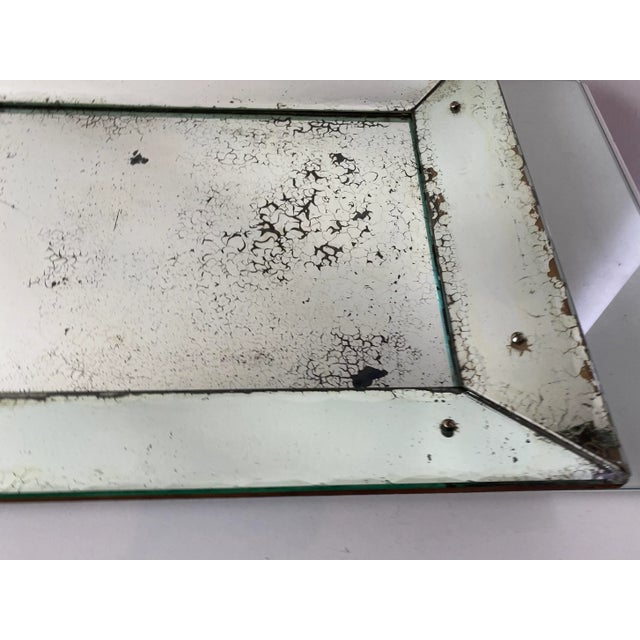 Gray Antique Mercury Glass Mirror, 19th Century For Sale - Image 8 of 13