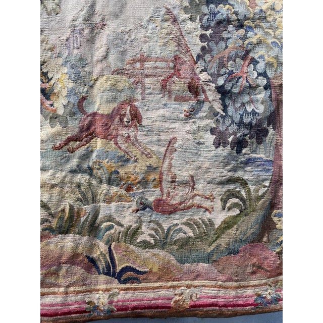 19th-Century French Tapestry With Dog and Duck Scene For Sale - Image 13 of 14