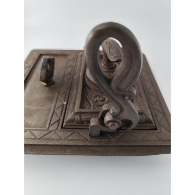 1950s Vintage Cast Iron Fireplace Plate, 1950s For Sale - Image 5 of 8