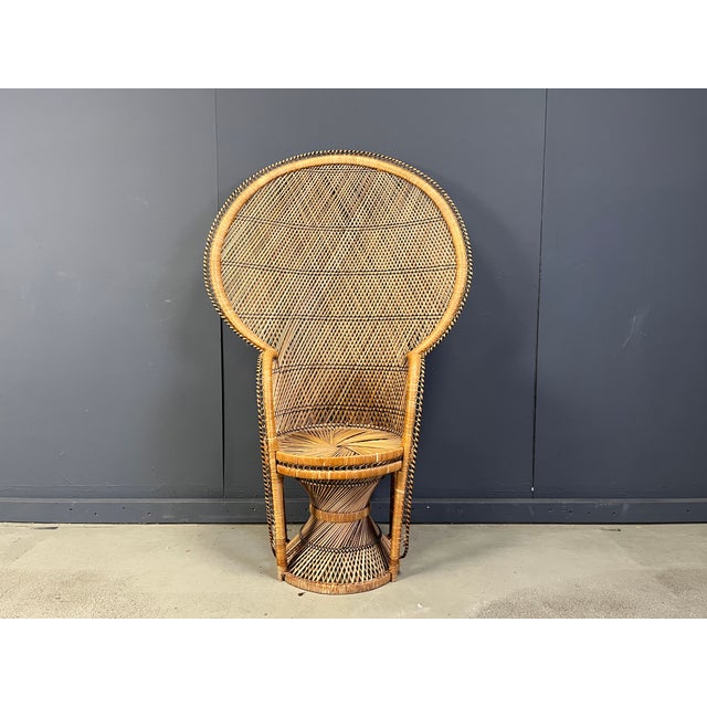 Vintage Wicker Peacock Chair, 1970s For Sale - Image 13 of 15