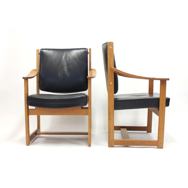 Mid-Century Modern Set of Armchairs by Sven Kai Larsen for Nordiska Kompaniet, 1960s For Sale - Image 3 of 9