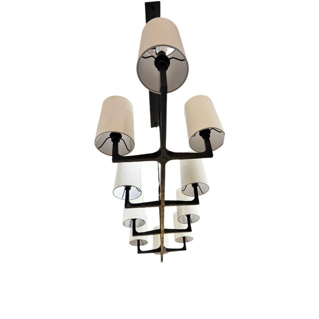 Industrial Restoration Hardware Chandelier For Sale - Image 3 of 4