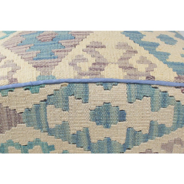 Early 21st Century Shabby Chic Kilim Handmade Ottoman For Sale - Image 5 of 10