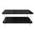 Handcrafted Satin Black Painted Two-Layer Coffee Table With Brass Bamboo Legs For Sale