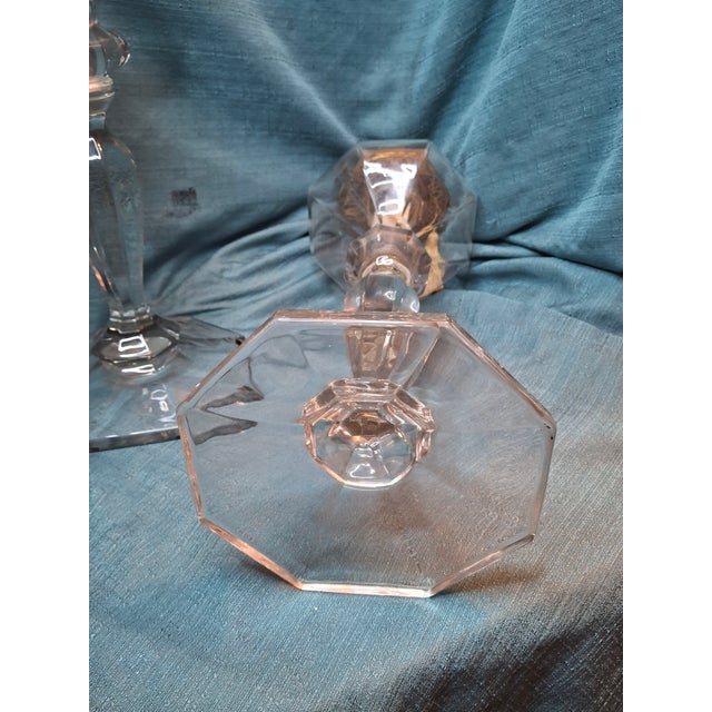 Antique Complete Fostoria No. 17 Glass Kerosene Banquet Lamps Duplex Burner - a Pair For Sale - Image 10 of 18